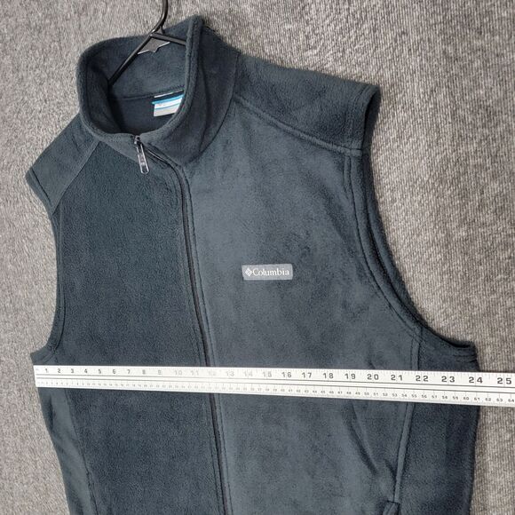 Columbia Vest Mens Large Gray Steens Mountain Fleece Full Zip Sleeveless - Picture 5 of 13